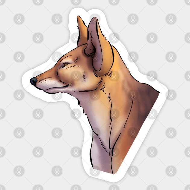 Black-backed jackal Sticker by PaulaBS